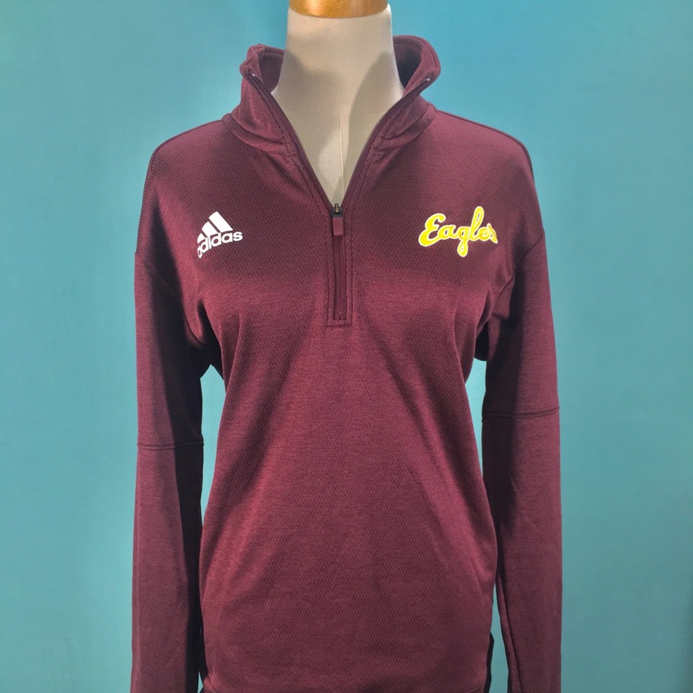 Adidas Eagles quarter zip maroon size medium